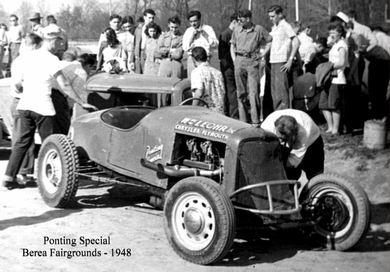 George Ponting's Ford six roadster at Berea 1948